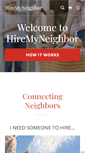 Mobile Screenshot of hiremyneighbor.com